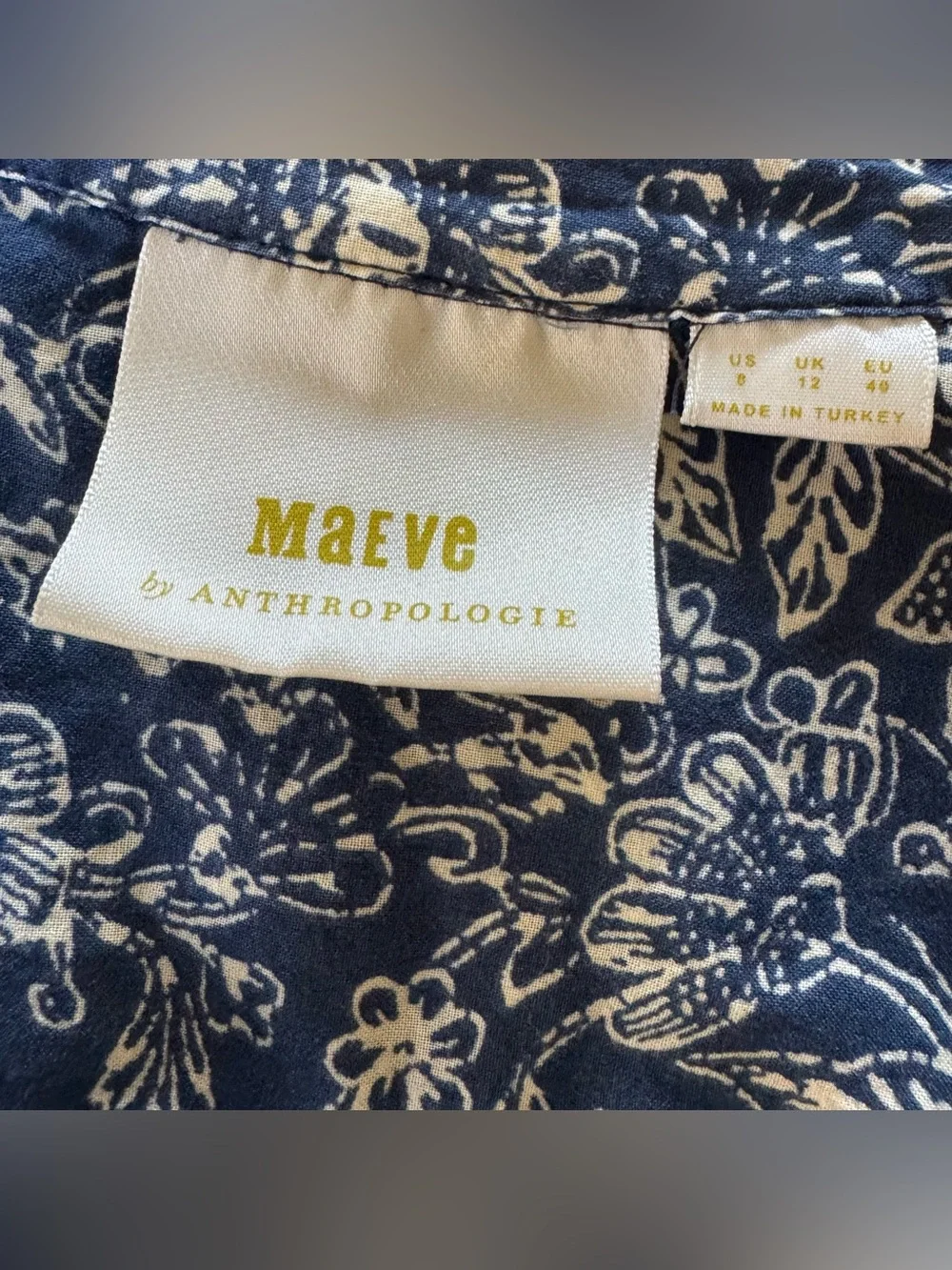 Anthropologie Maeve Petrin Floral Shirt Button Up Bohemian Preppy Cottagecore 8 - Picture 8 of 11